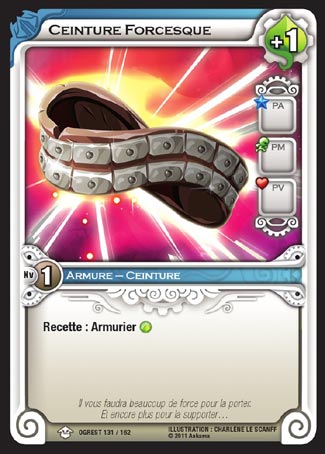 Carte Wakfu - Ceinture Forcesque - Chaos d'Ogrest 131/162