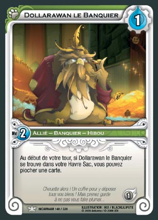 Carte Wakfu - Dollarawan le Banquier - Incarnam 140/320