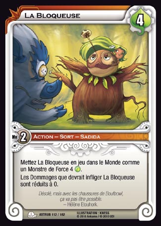 Carte Wakfu - La Bloqueuse - Astrub 112/162