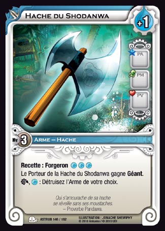 Carte Wakfu - Hache du Shodanwa - Astrub 146/162