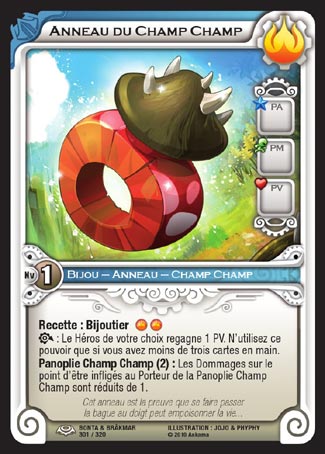 Carte Wakfu - Anneau du Champ Champ - Bonta & Brâkmar 301/320