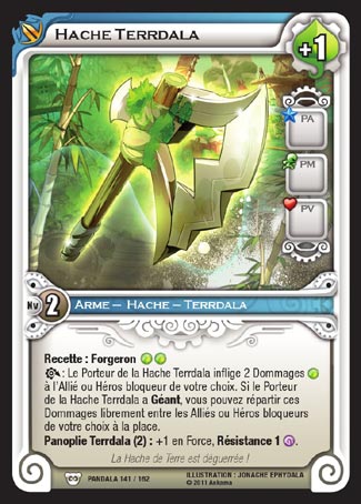 Carte Wakfu - Hache Terrdala - Pandala 141/162