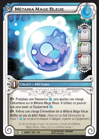 Carte Wakfu - Métaria Mage Bleue - Chaos d'Ogrest 156/162