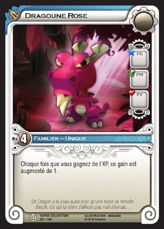 Carte Wakfu - Dragoune Rose - Dofus Collection 093/100