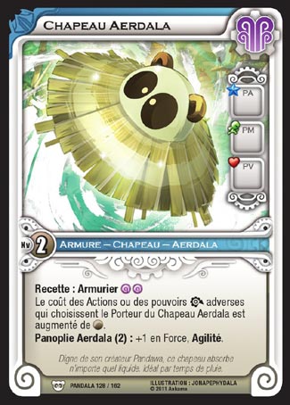 Carte Wakfu - Chapeau Aerdala - Pandala 128/162