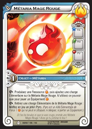 Carte Wakfu - Métaria Mage Rouge - Chaos d'Ogrest 155/162