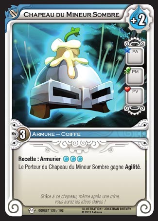 Carte Wakfu - Chapeau du Mineur Sombre - Chaos d'Ogrest 133/162