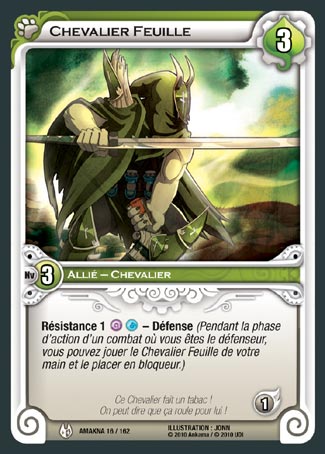Carte Wakfu - Chevalier Feuille - Amakna 016/162