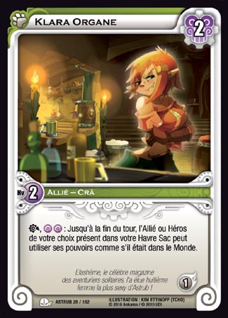 Carte Wakfu - Klara Organe - Astrub 028/162