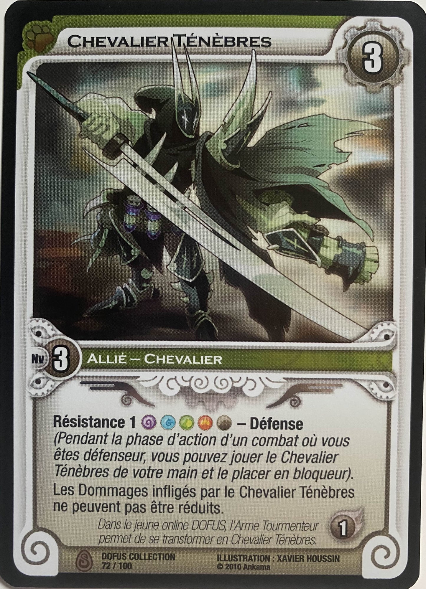 Carte Wakfu - Chevalier Ténèbres - Dofus Collection 072/100