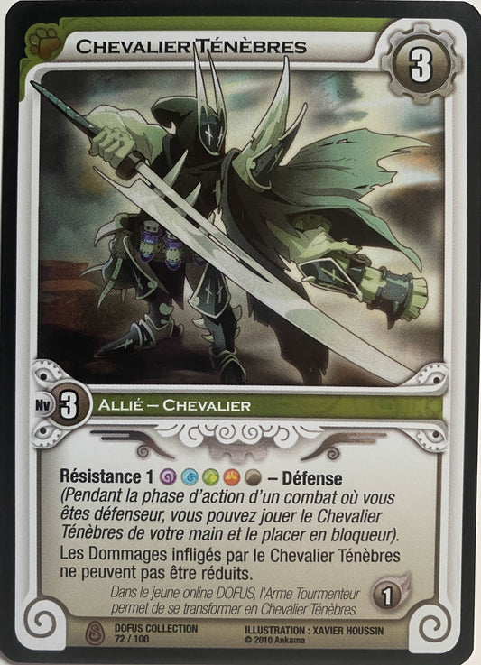Carte Wakfu - Chevalier Ténèbres - Dofus Collection 072/100