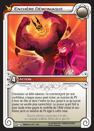Carte Wakfu - Enchère Démoniaque - Pandala 103/162