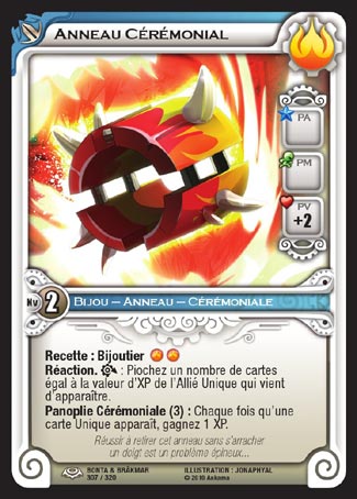 Carte Wakfu - Anneau Cérémonial - Bonta & Brâkmar 307/320