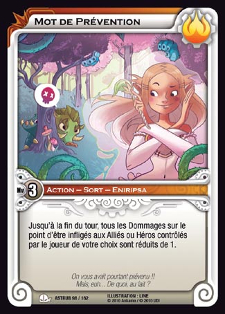 Carte Wakfu - Mot de Prévention - Astrub 098/162