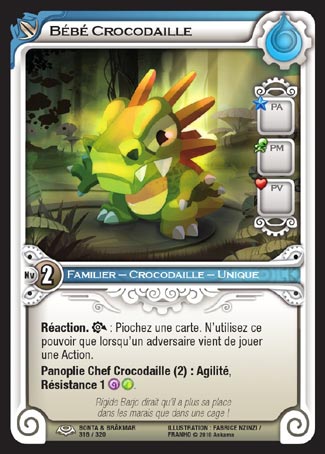 Carte Wakfu - Bébé Crocodaille - Bonta & Brâkmar 316/320