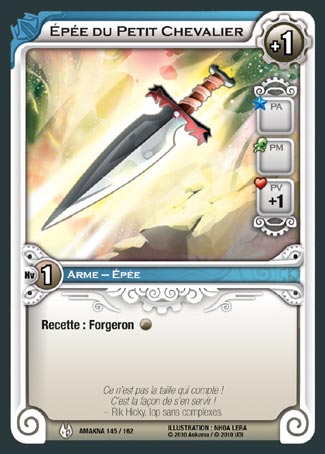 Carte Wakfu - Épée du Petit Chevalier - Amakna 145/162