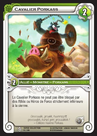 Carte Wakfu - Cavalier Porkass - Dofus Collection 006/100