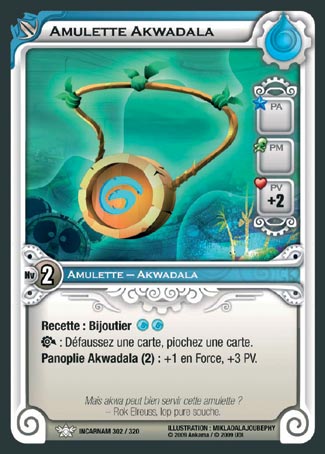 Carte Wakfu - Amulette Akwadala - Incarnam 302/320
