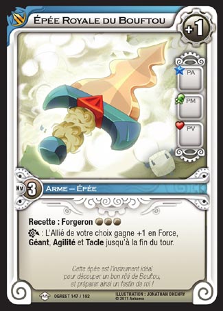 Carte Wakfu - Épée Royale du Bouftou - Chaos d'Ogrest 147/162