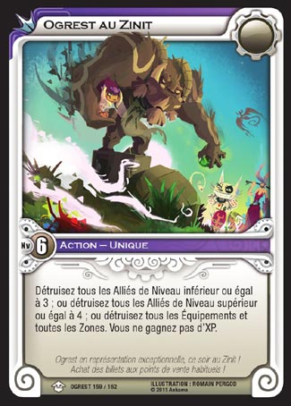 Carte Wakfu - Ogrest au Zinit - Chaos d'Ogrest 159/162