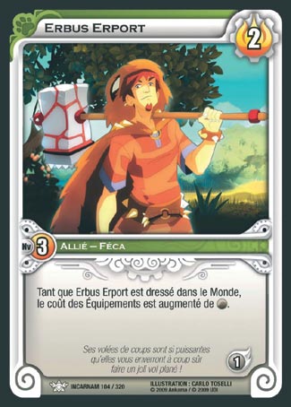 Carte Wakfu - Erbus Erport - Incarnam 104/320