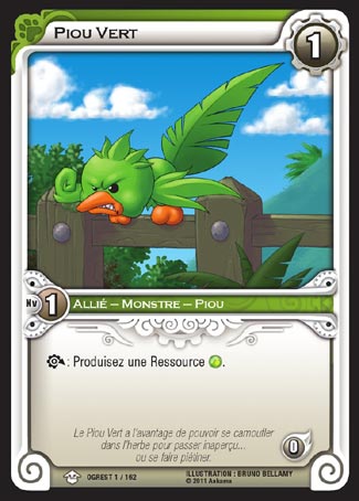 Carte Wakfu - Piou Vert - Chaos d'Ogrest 001/162
